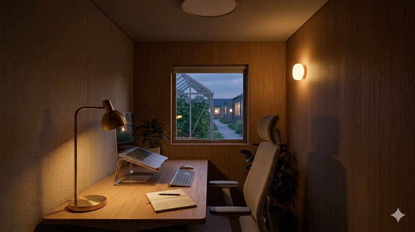 A focus pod for deep work — visualization of the intended environment