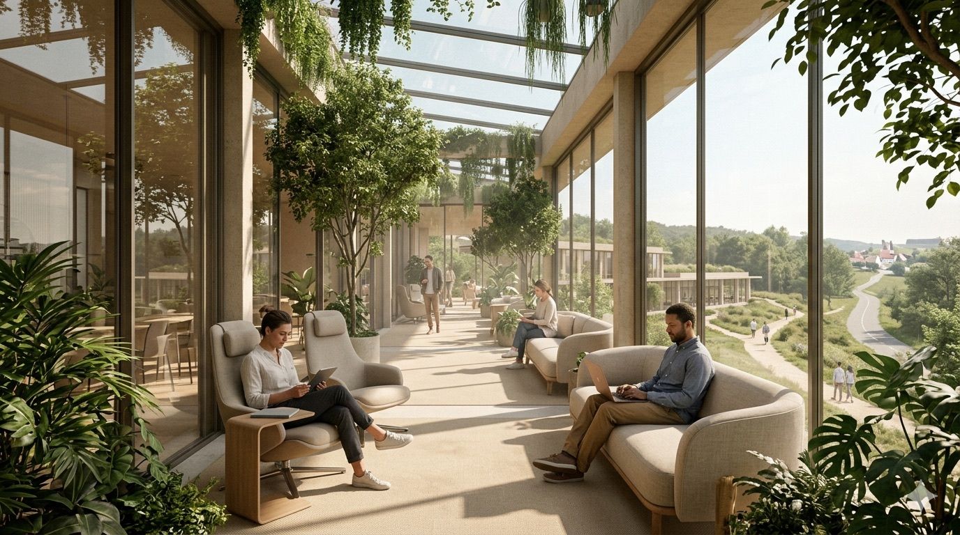 Living and building, paired — visualization of the intended environment