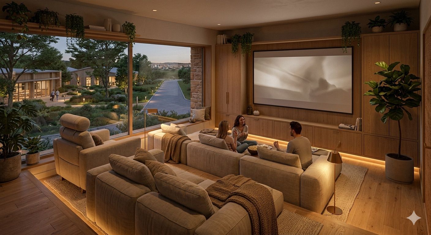 A home cinema for shared evenings — visualization of the intended environment
