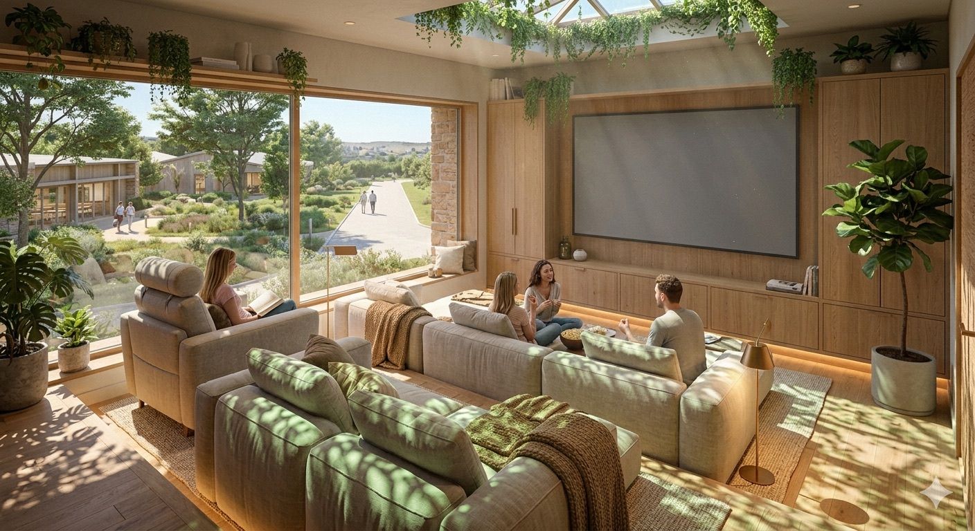 A home cinema for shared evenings — visualization of the intended environment